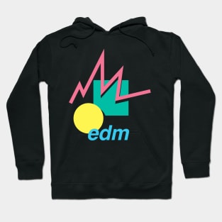 EDM – Retro 90s Vaporwave Pattern Hoodie